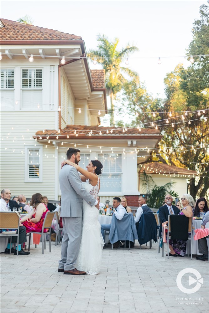 First wedding dance for Sarasota, Florida newlyweds.