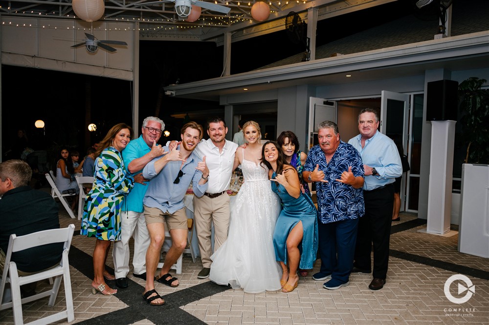 Wedding reception guest photos at Longboat Key Club.