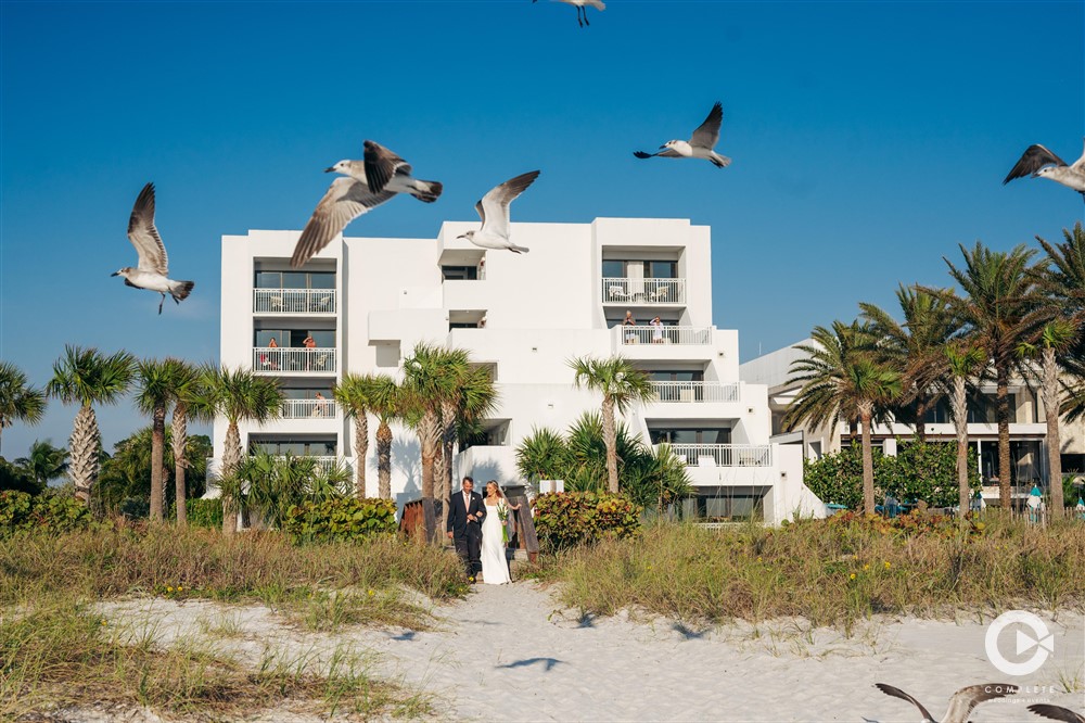 Longboat Key, Florida beach wedding ceremony.