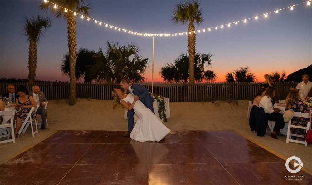 Zota Beach Resort outdoor wedding reception. 